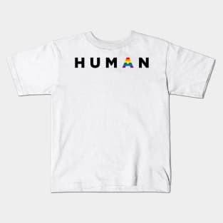 Human Humankind Pride Straight Ally Flag Kids T-Shirt